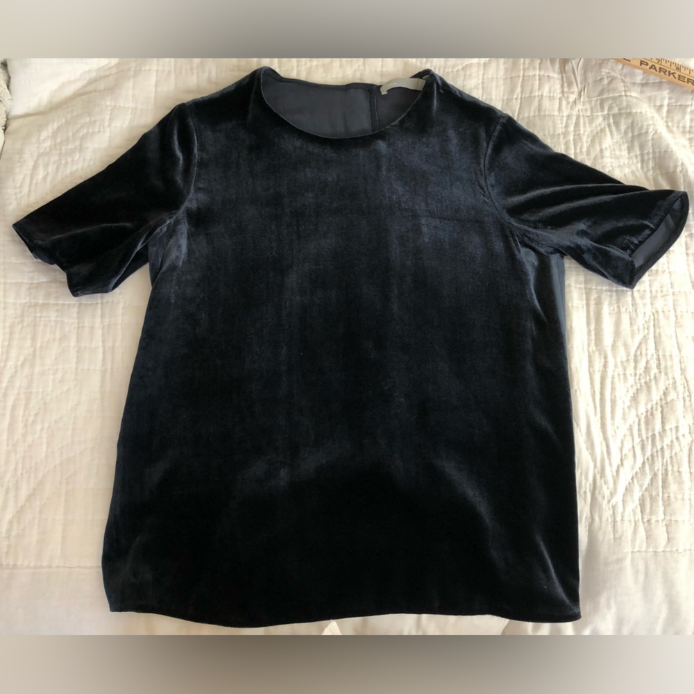 Vince woman’s velour Crewneck short sleeve top size small